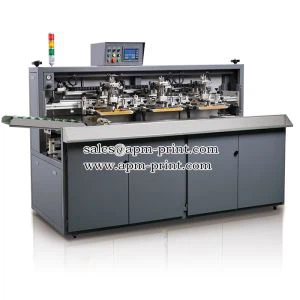 SG104 hoge nauwkeurigheid vier kleuren glazen fles screen printer met pendeldienst